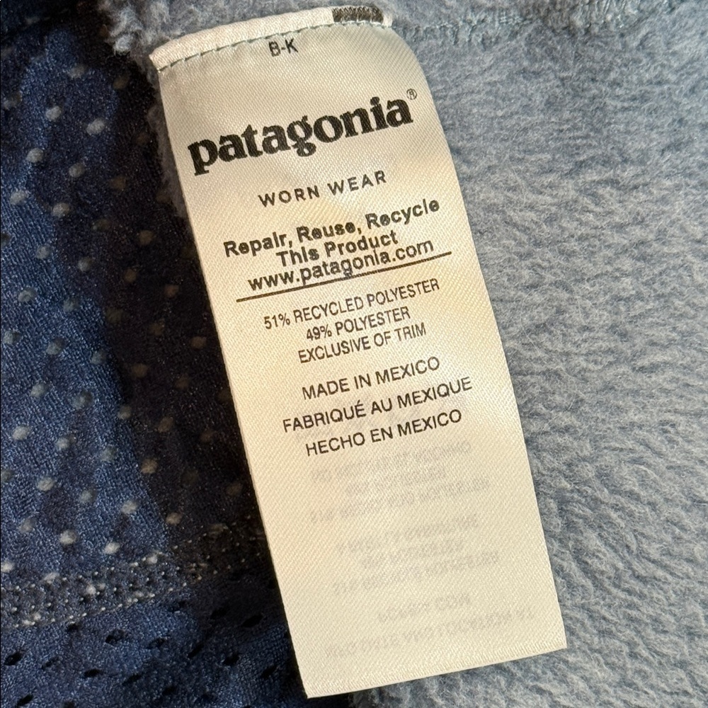 Patagonia Better Sweater 1/4 Zip Fleece Pullover Blue Gray - Women’s Small - Picture 8 of 11